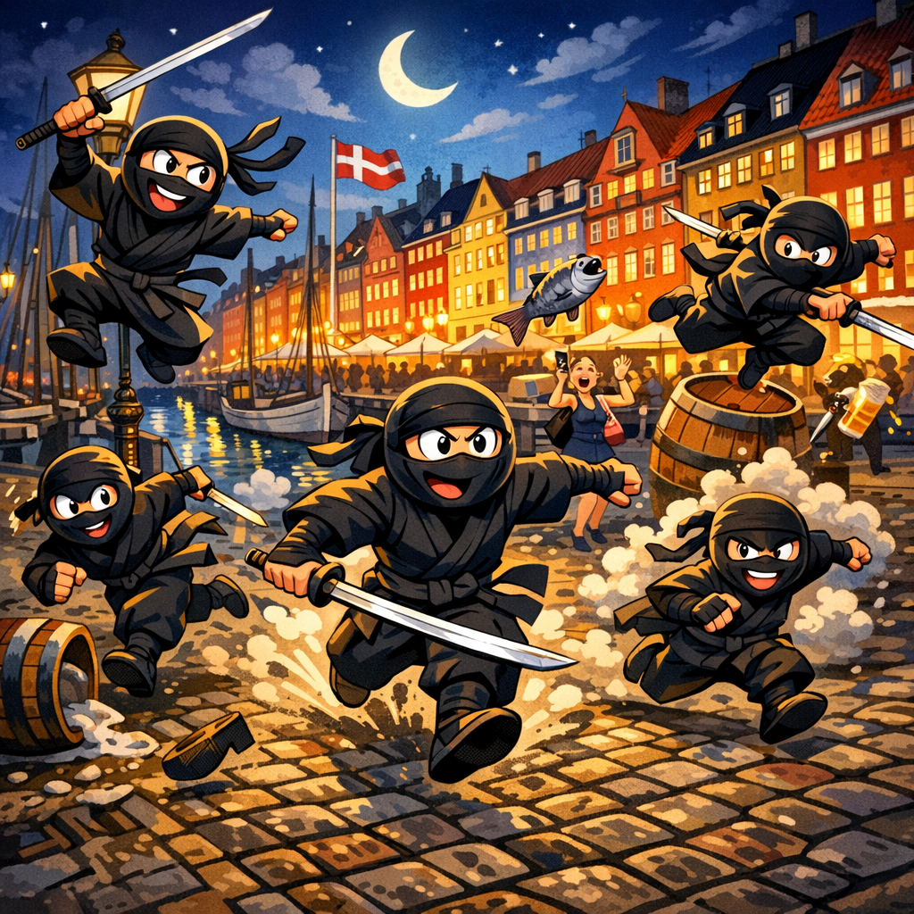 Ninjas on the Loose: Copenhagen’s Most Playful Stealth Saga!